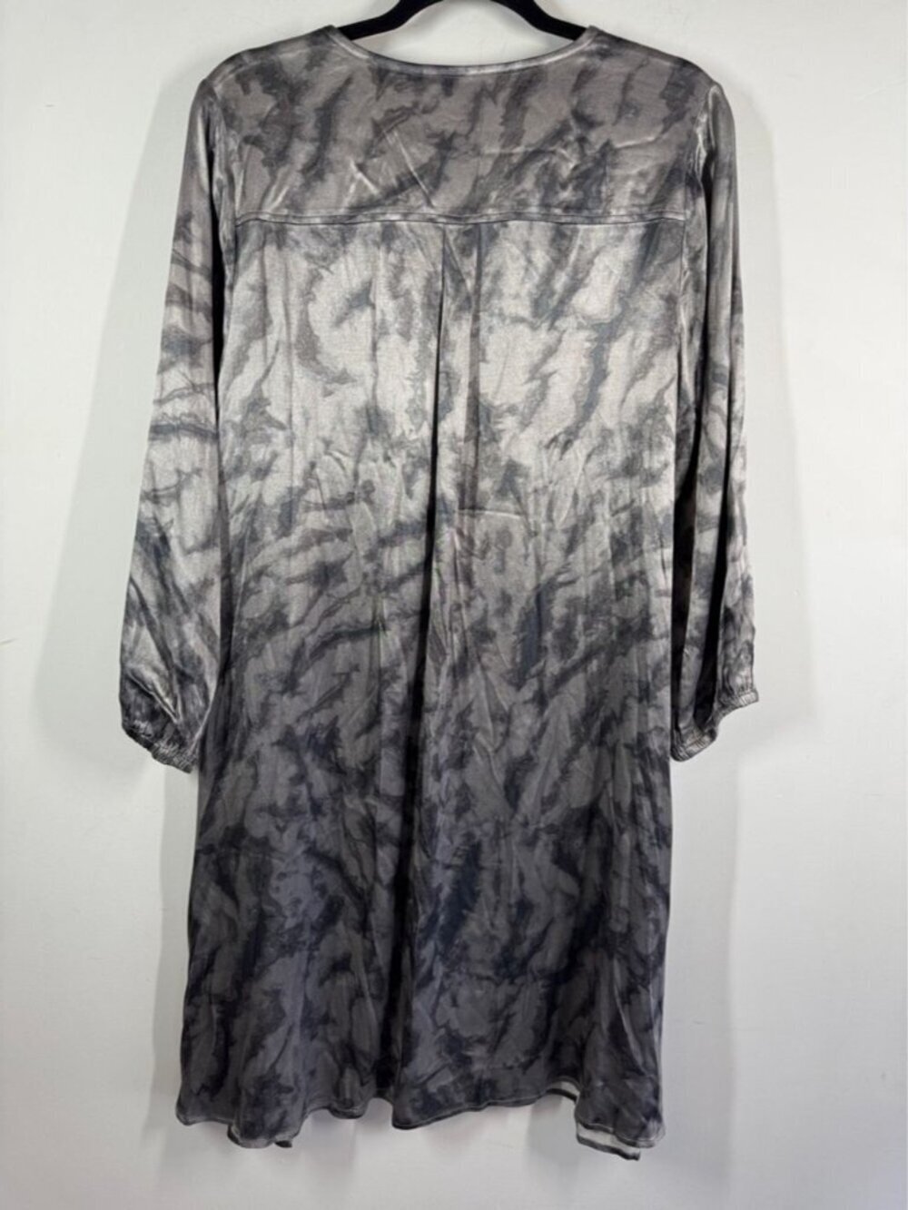 Culture Tie Dye Lace Dress Grey Black Medium Boho Chic Flowy Romantic Elegant - Picture 9 of 13